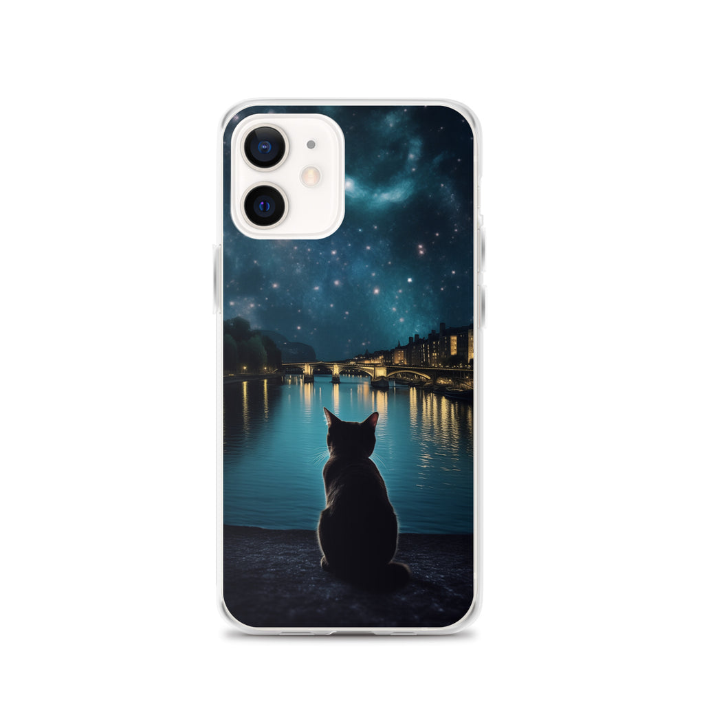 Starry Cat D Clear Case for iPhone