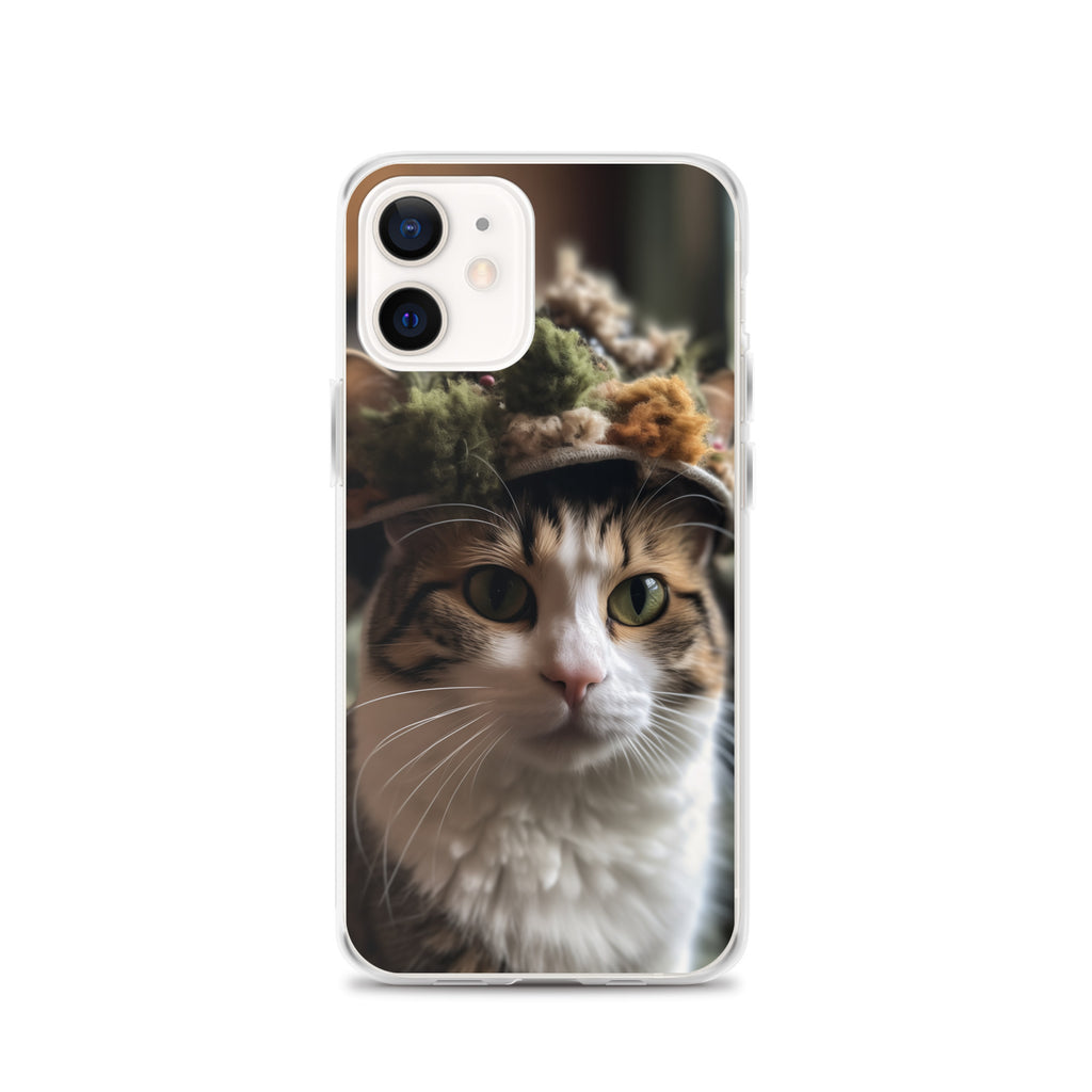 Cat Hat E Clear Case for iPhone