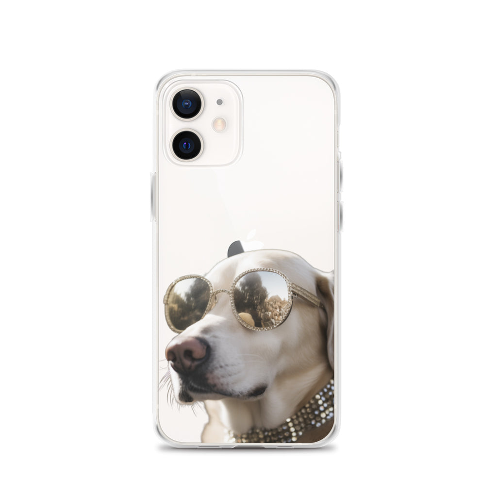 Glasses Dog B Clear Case for iPhone