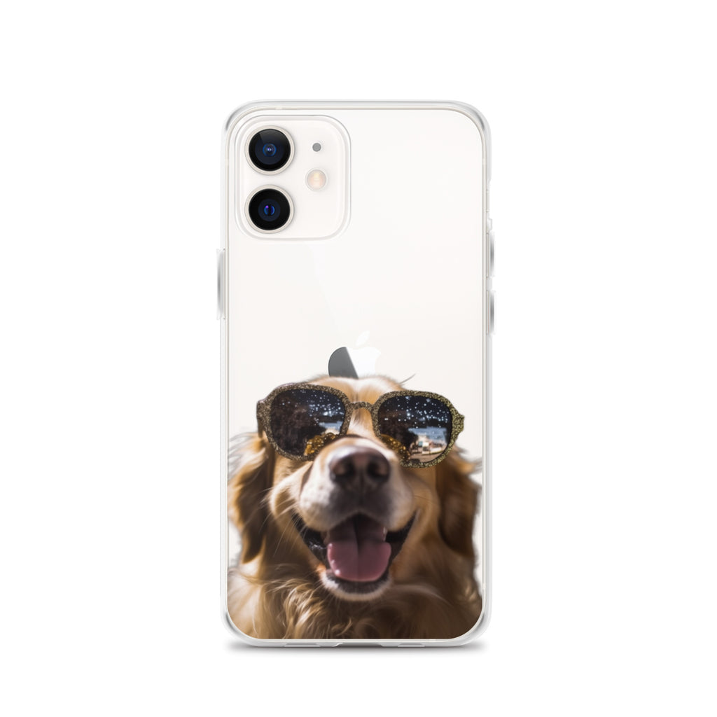 Glasses Dog C Clear Case for iPhone