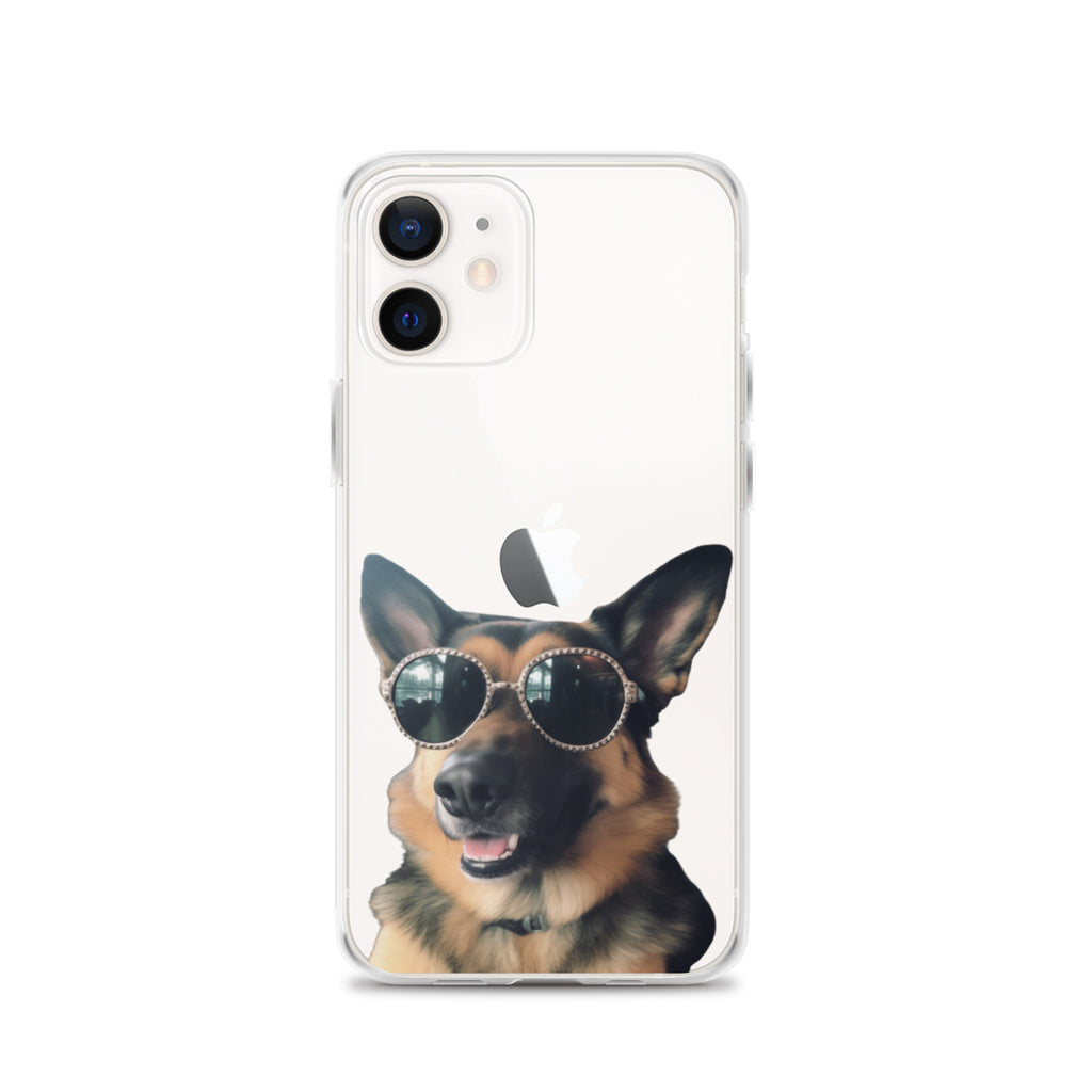 Glasses Dog D Clear Case for iPhone