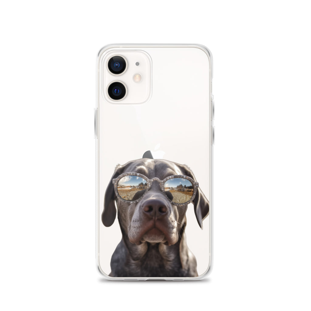 Glasses Dog E Clear Case for iPhone