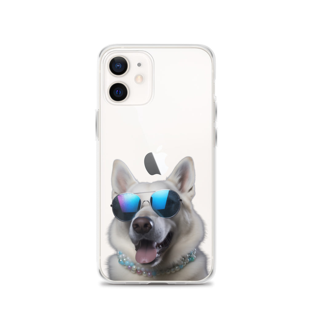 Glasses Dog I Clear Case for iPhone