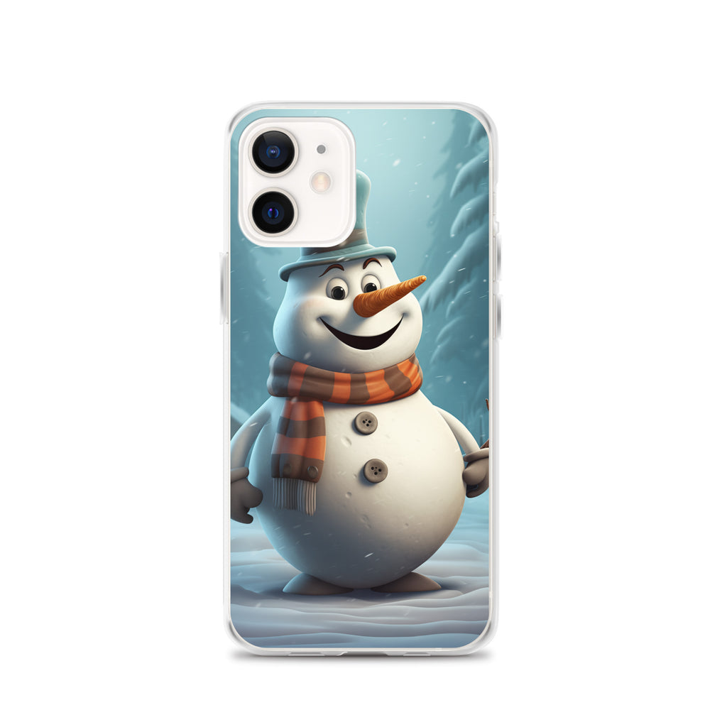 Snowman Gray Clear Case for iPhone®