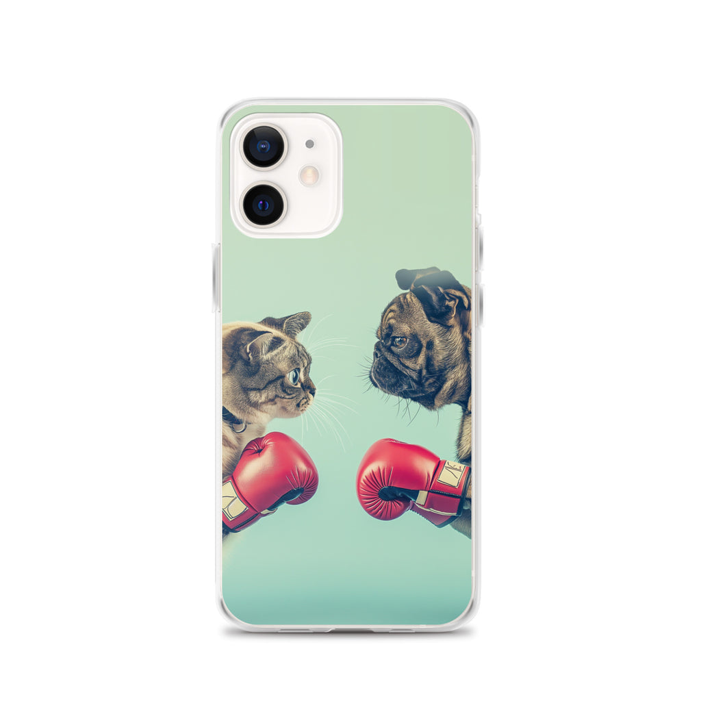 Boxing Dog n Cat B Clear Case for iPhone®