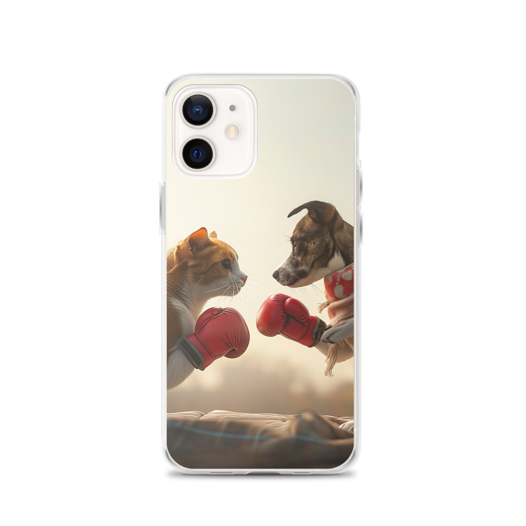 Boxing Dog n Cat D Clear Case for iPhone®