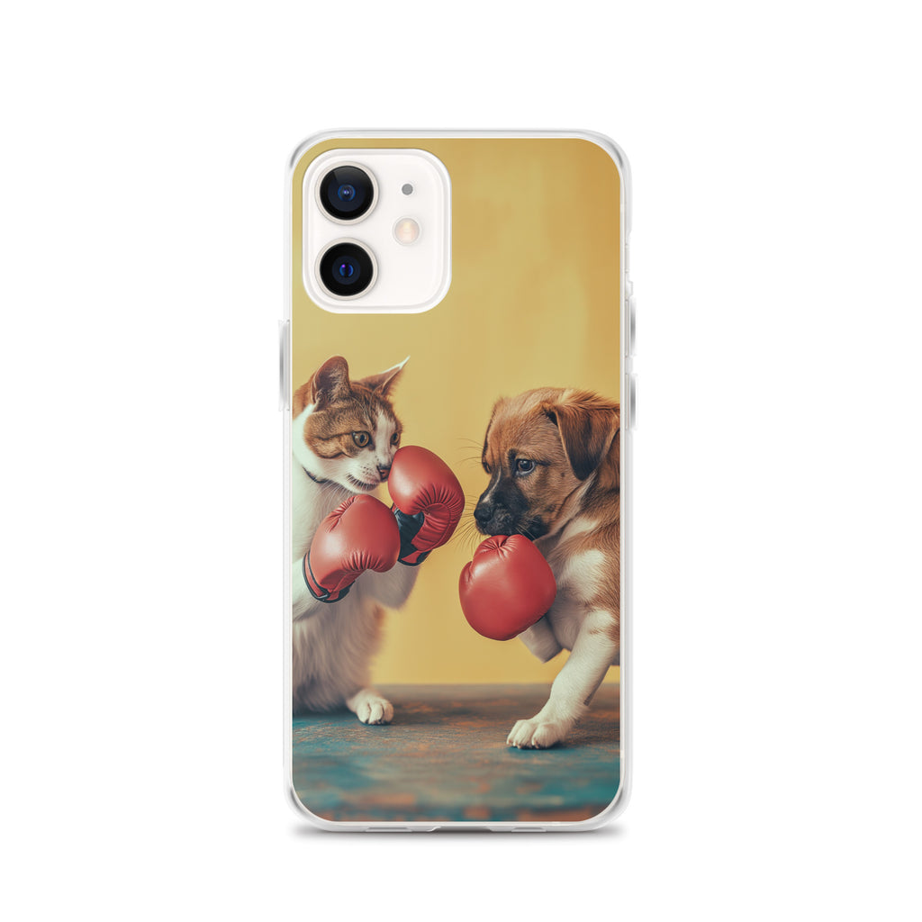 Boxing Dog n Cat E Clear Case for iPhone®