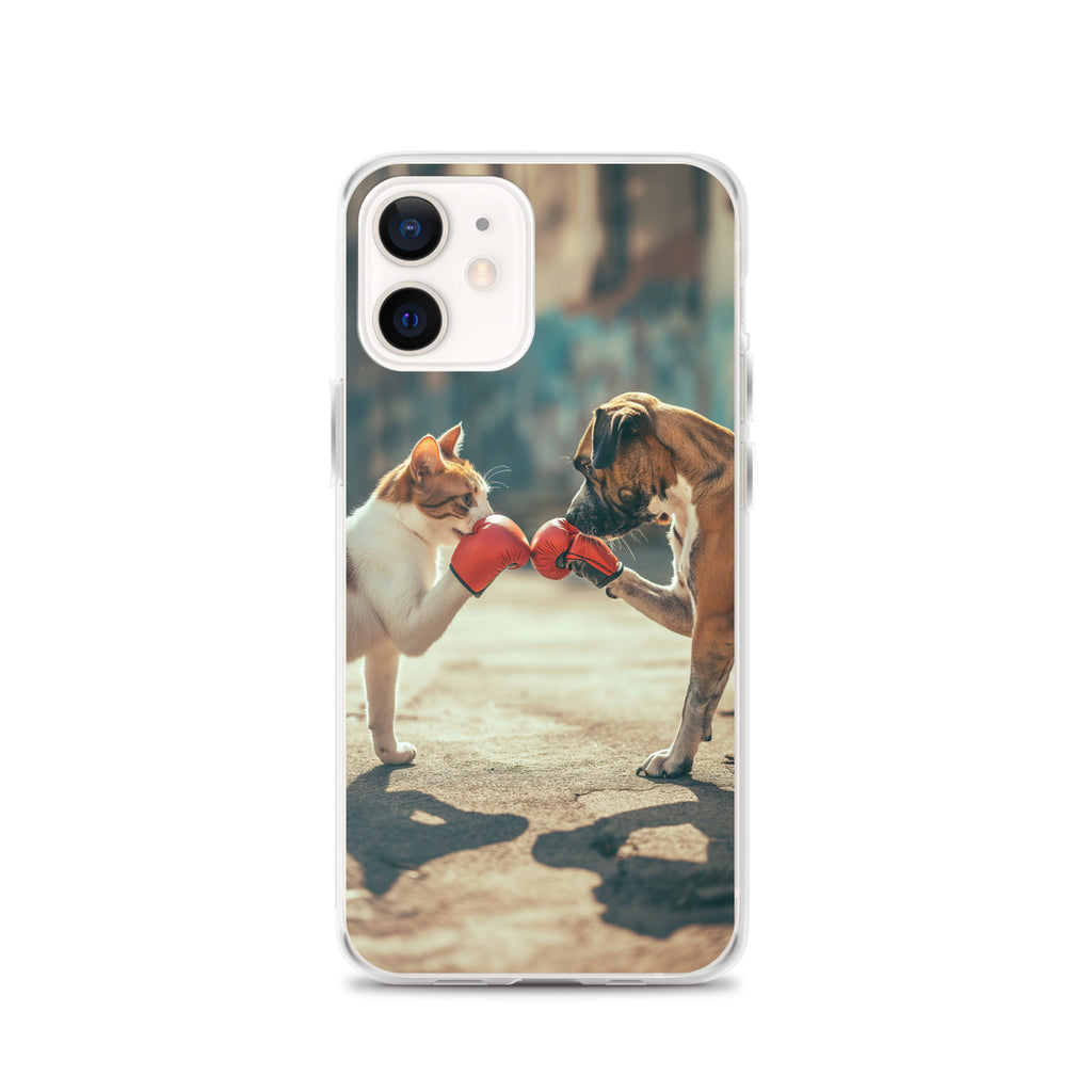 Boxing Dog n Cat F Clear Case for iPhone®