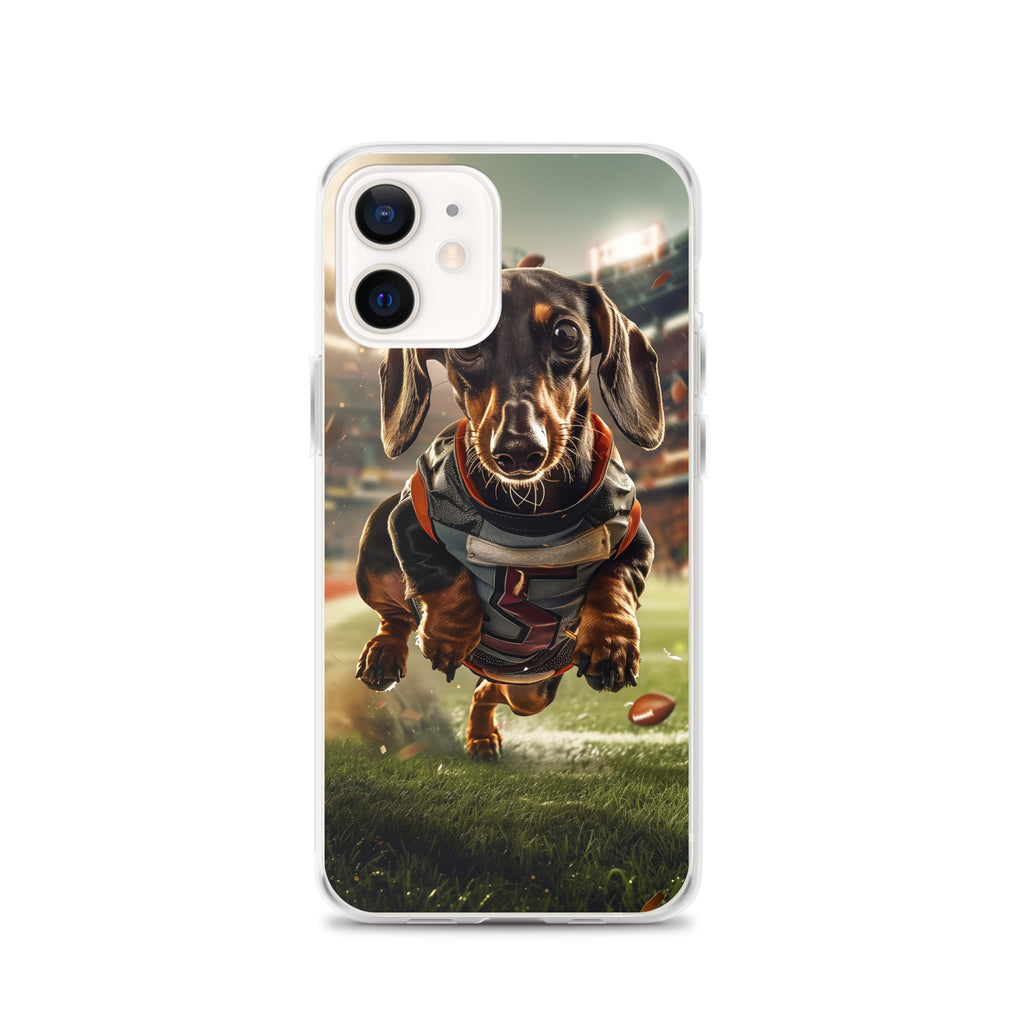 Dachshund Football-Themed Clear Case for iPhone®