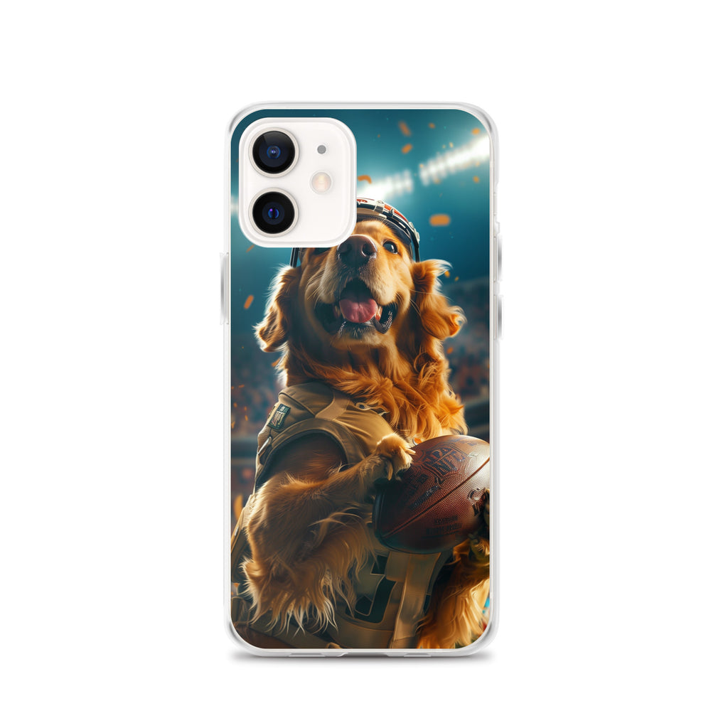 Golden Retriever Football-Themed Clear Case for iPhone®