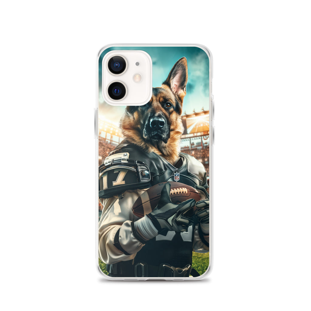 German Shepherd Football-Themed Clear Case for iPhone®