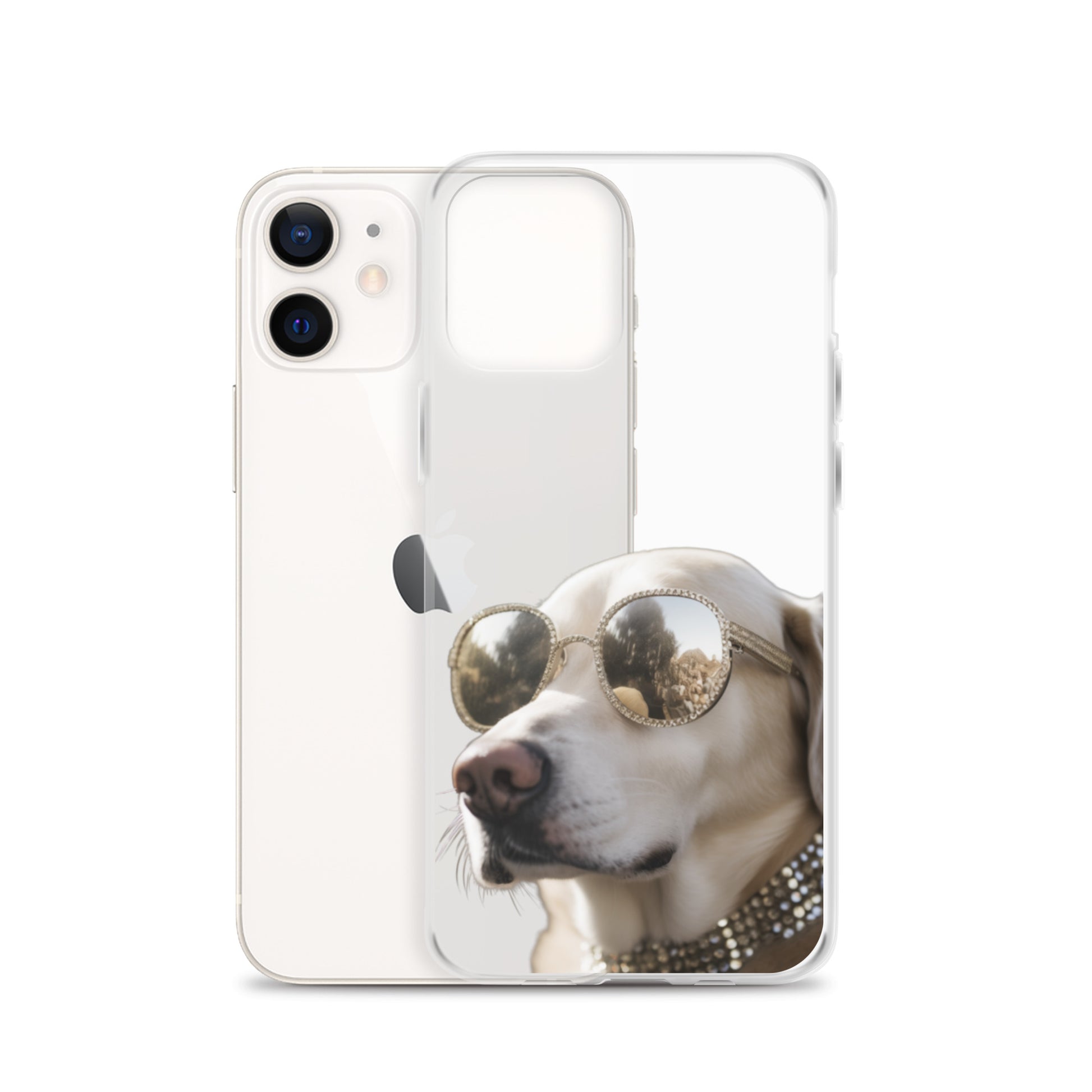 Glasses Dog B Clear Case for iPhone