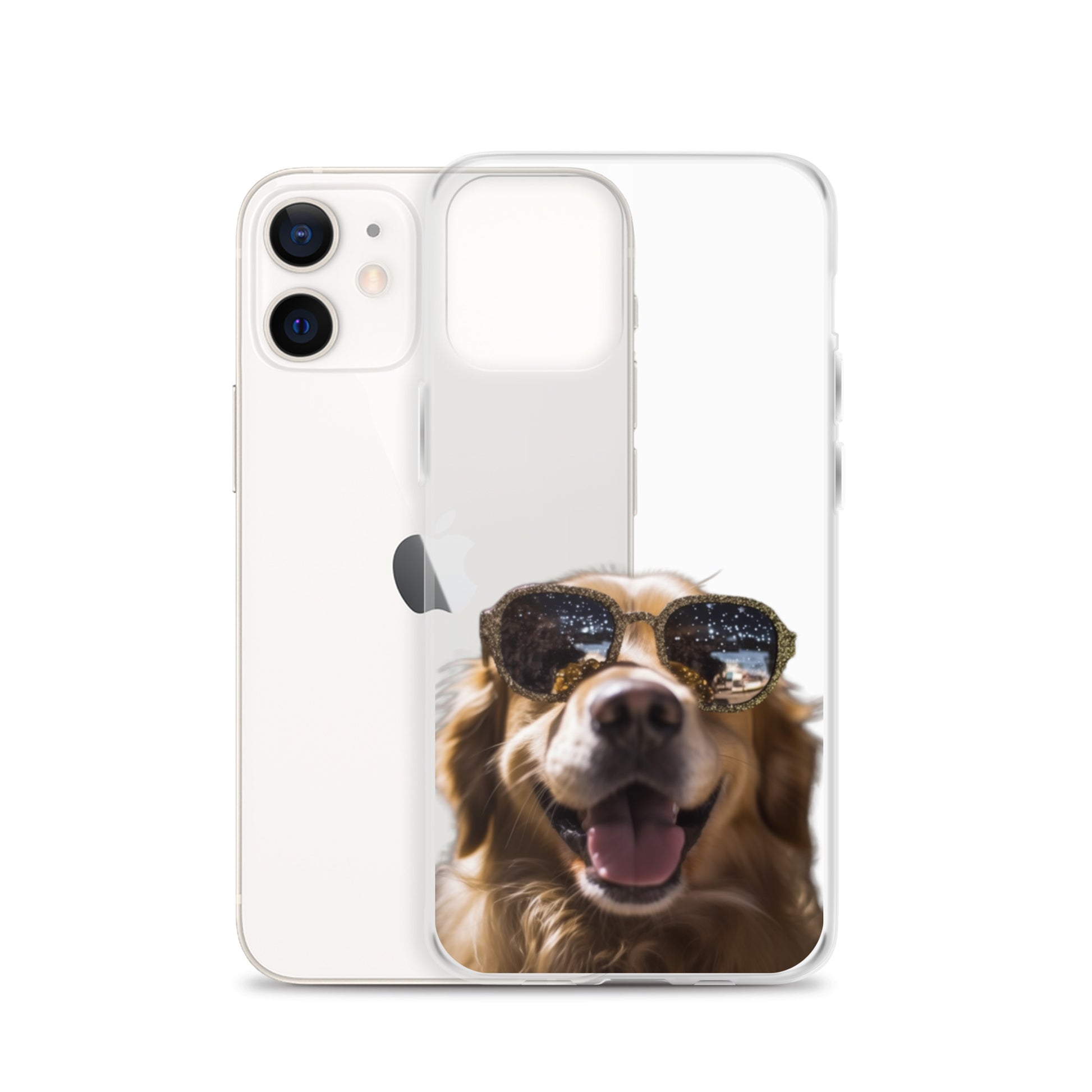 Glasses Dog C Clear Case for iPhone