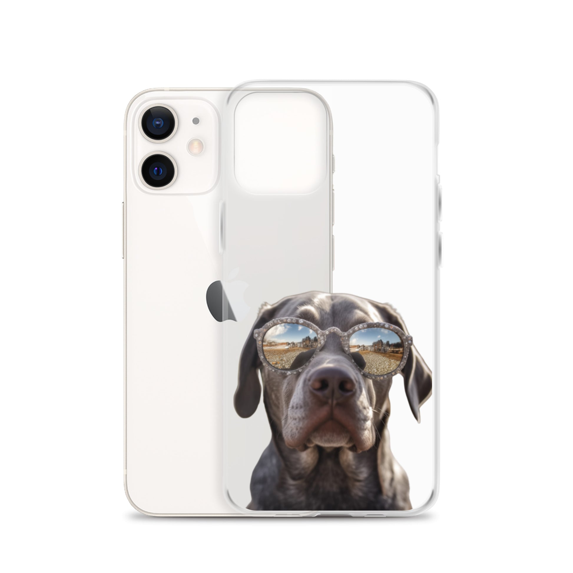 Glasses Dog E Clear Case for iPhone