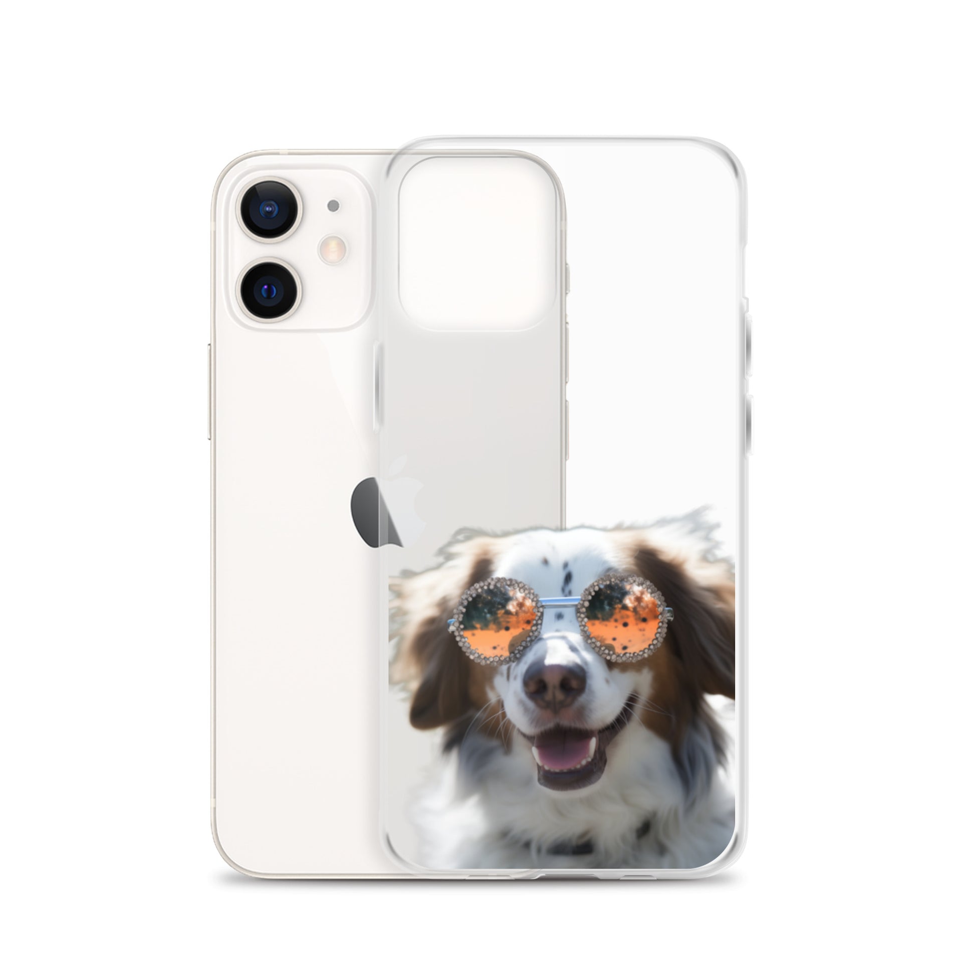 Glasses Dog F Clear Case for iPhone