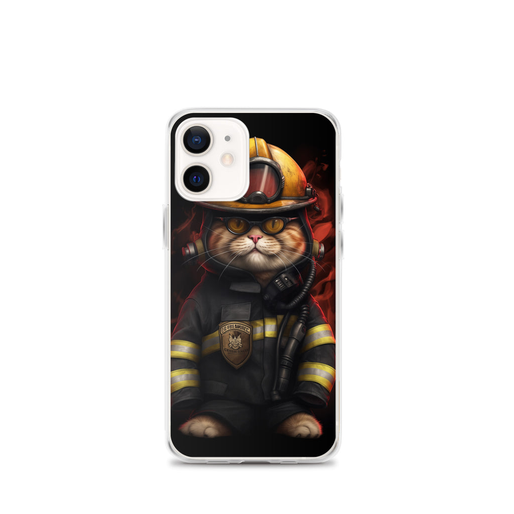 Firefighter Cat A Clear Case for iPhone