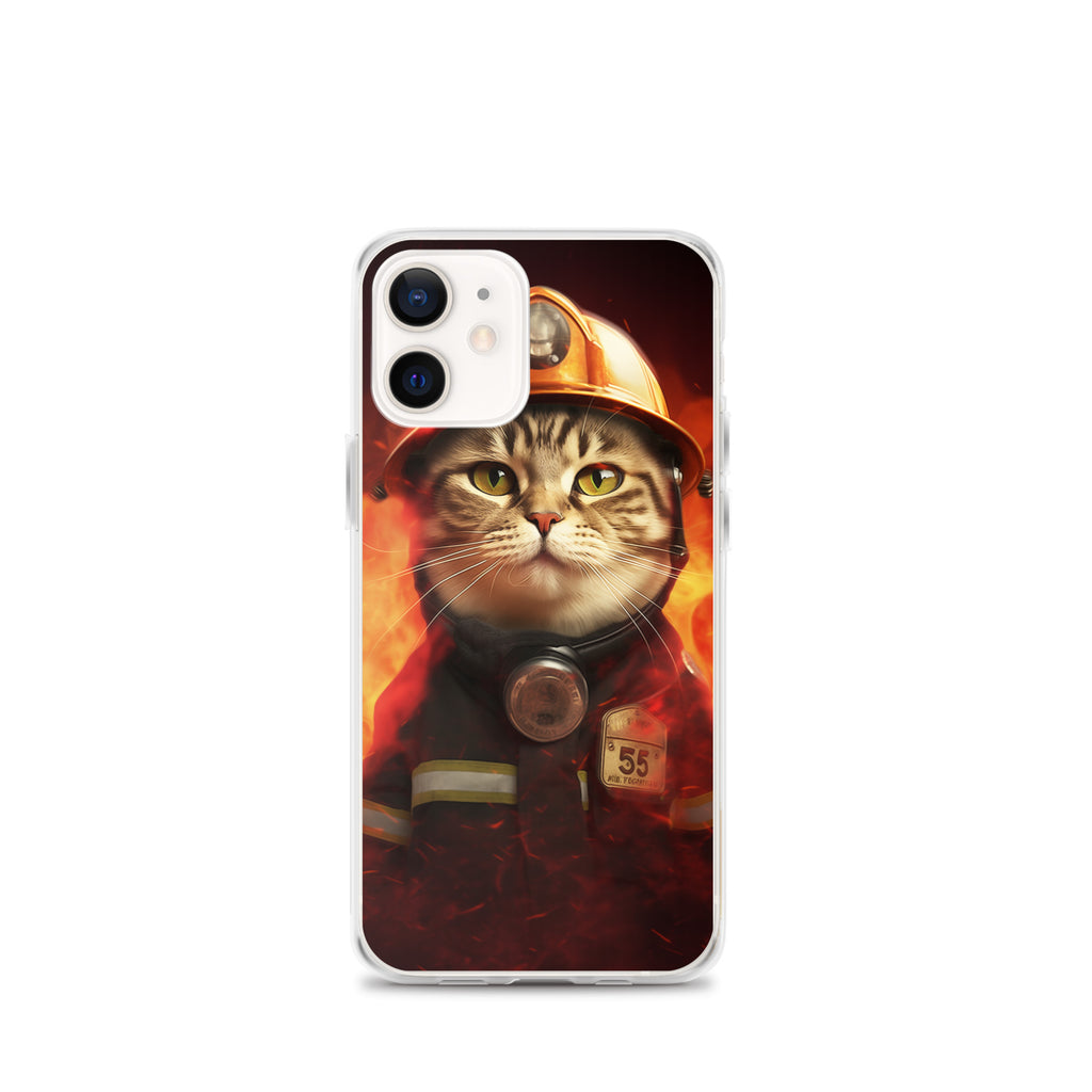 Firefighter Cat B Clear Case for iPhone