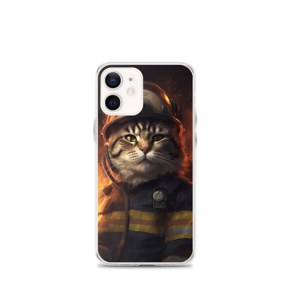 Firefighter Cat C Clear Case for iPhone