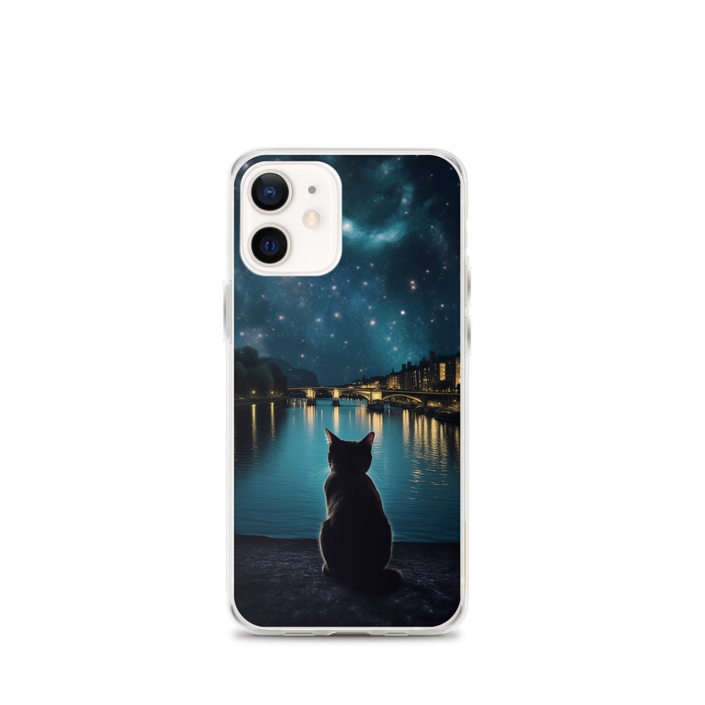 Starry Cat D Clear Case for iPhone