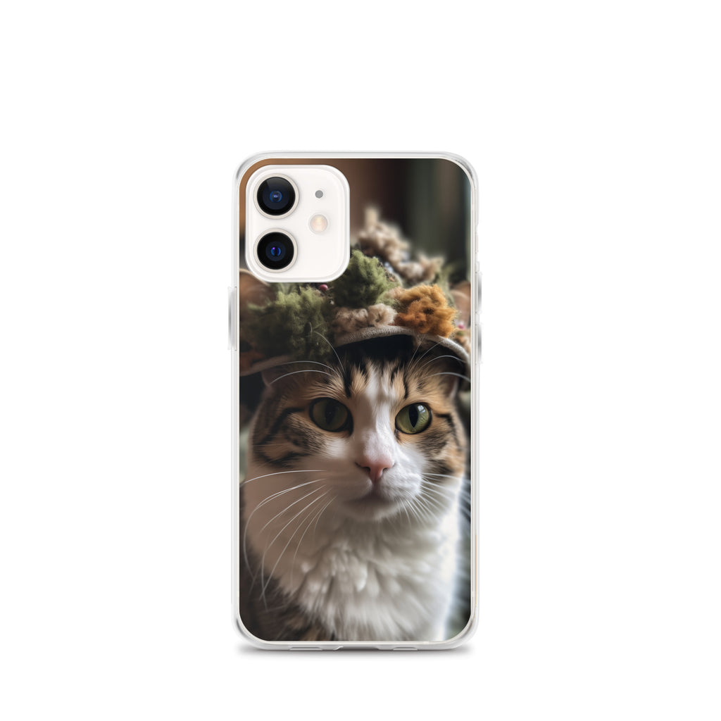 Cat Hat E Clear Case for iPhone