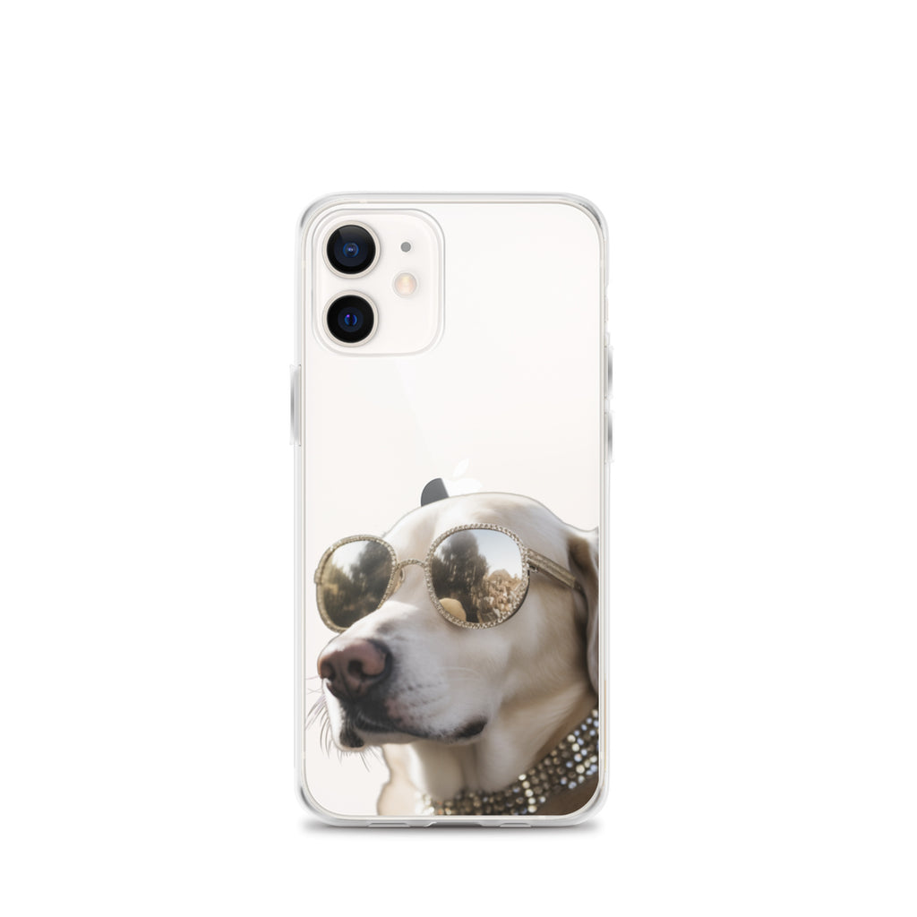 Glasses Dog B Clear Case for iPhone