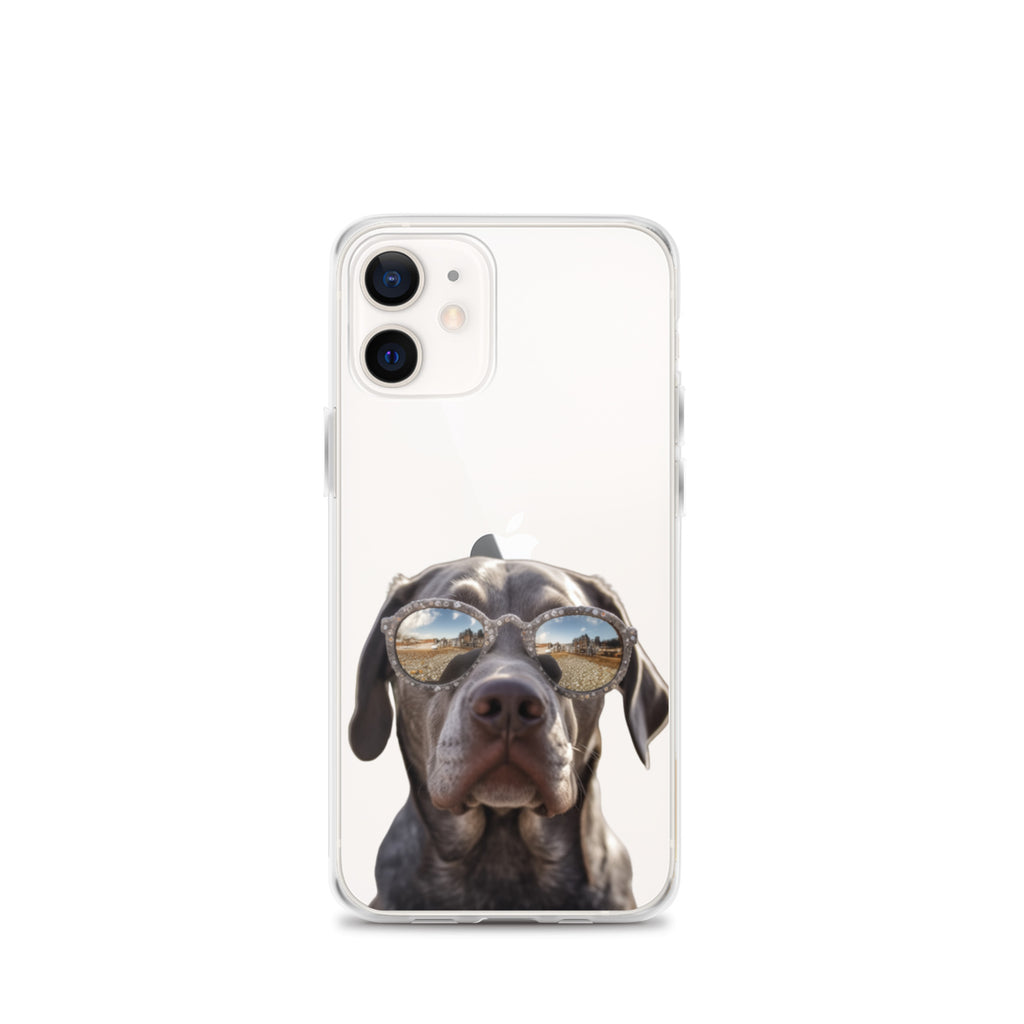 Glasses Dog E Clear Case for iPhone