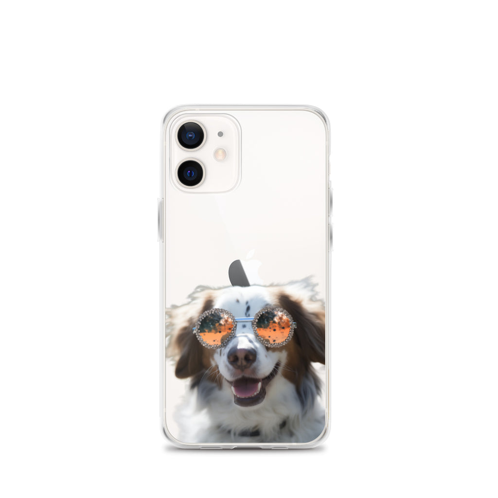 Glasses Dog F Clear Case for iPhone