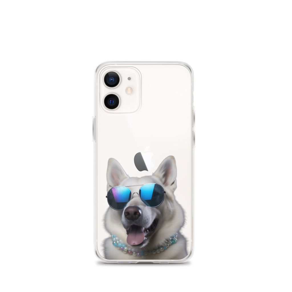 Glasses Dog I Clear Case for iPhone