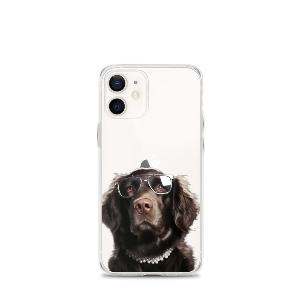 Glasses Dog J Clear Case for iPhone