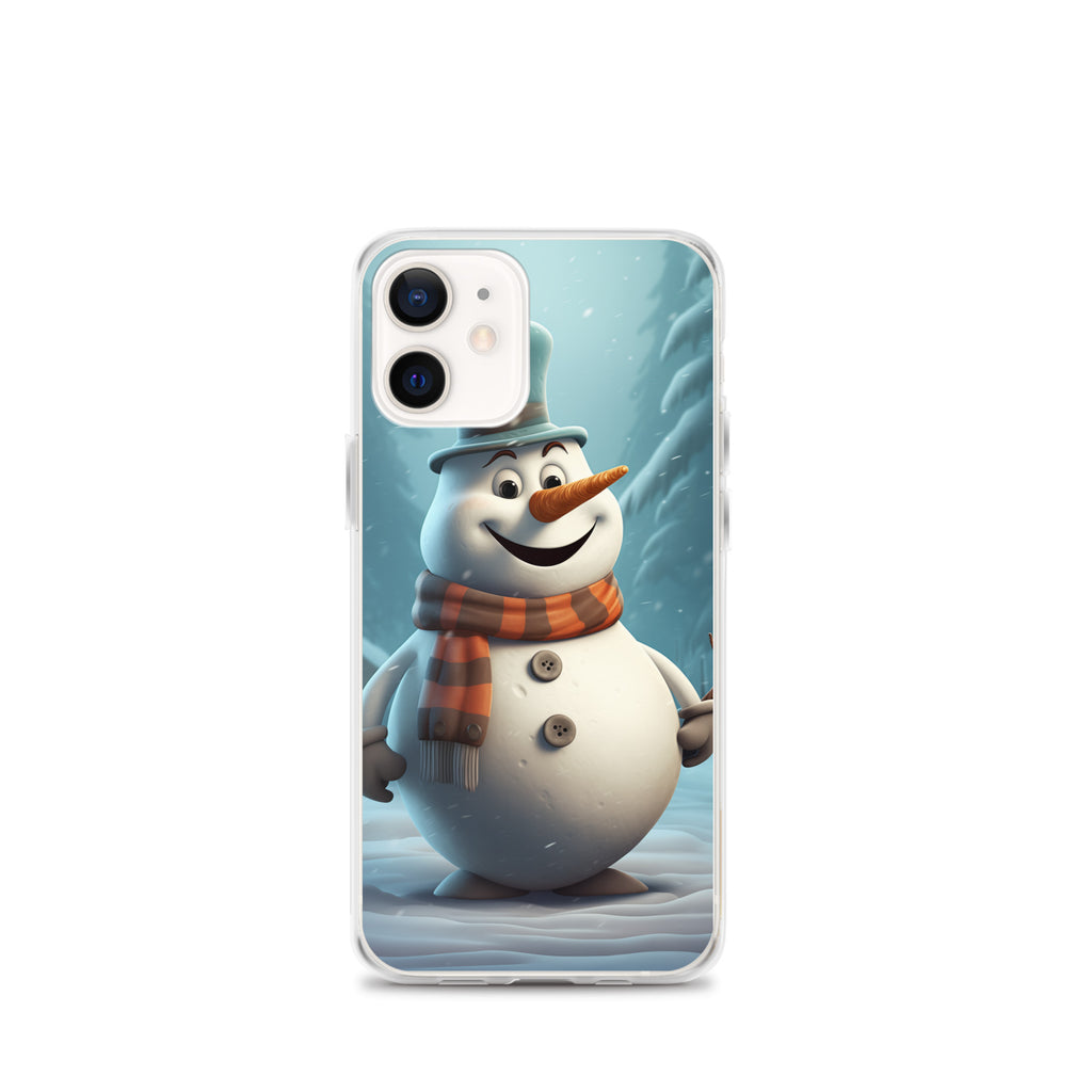 Snowman Gray Clear Case for iPhone®