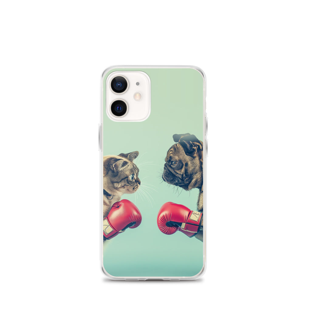 Boxing Dog n Cat B Clear Case for iPhone®