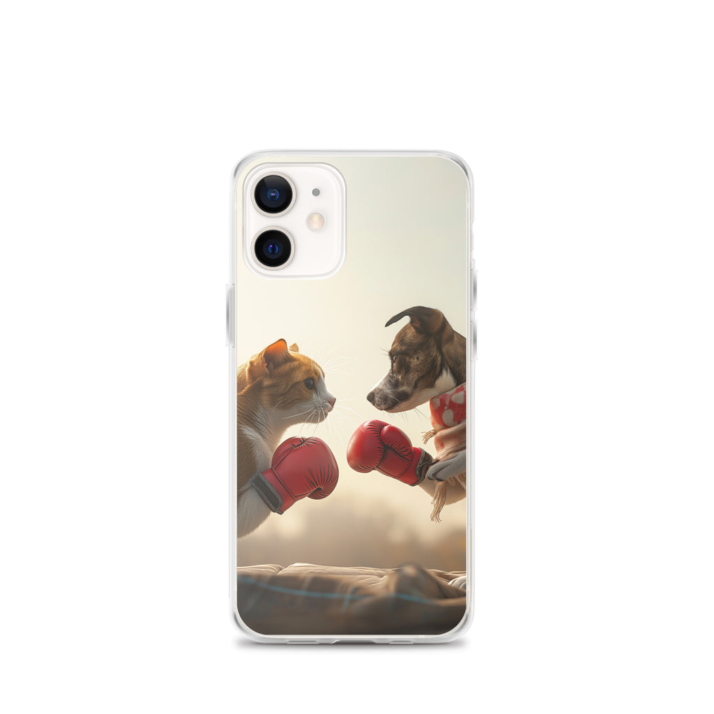 Boxing Dog n Cat D Clear Case for iPhone®