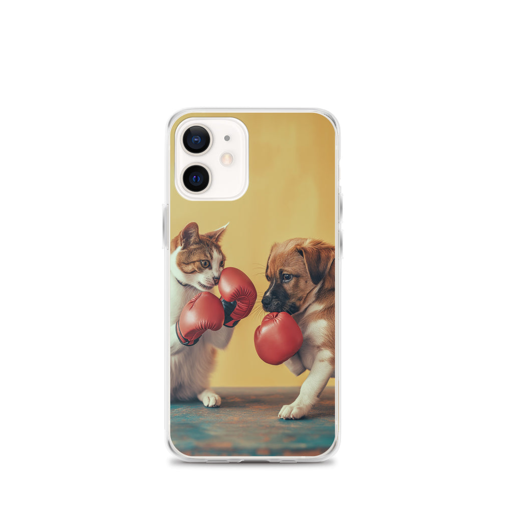 Boxing Dog n Cat E Clear Case for iPhone®