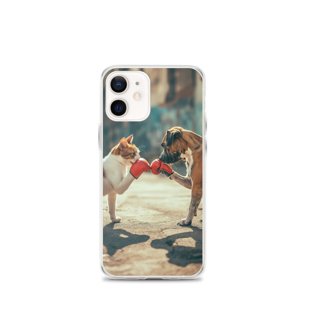 Boxing Dog n Cat F Clear Case for iPhone®