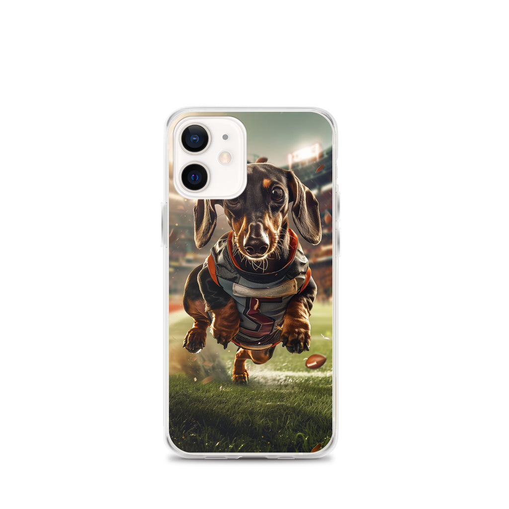 Dachshund Football-Themed Clear Case for iPhone®