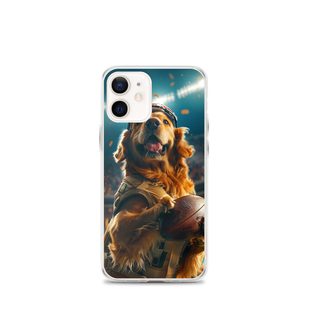 Golden Retriever Football-Themed Clear Case for iPhone®