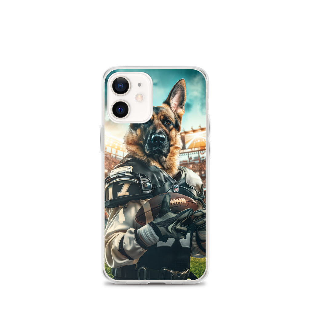 German Shepherd Football-Themed Clear Case for iPhone®