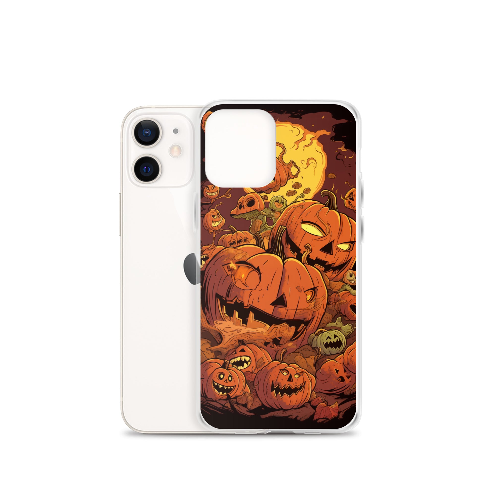 Halloween Pumpkin D Clear Case for iPhone