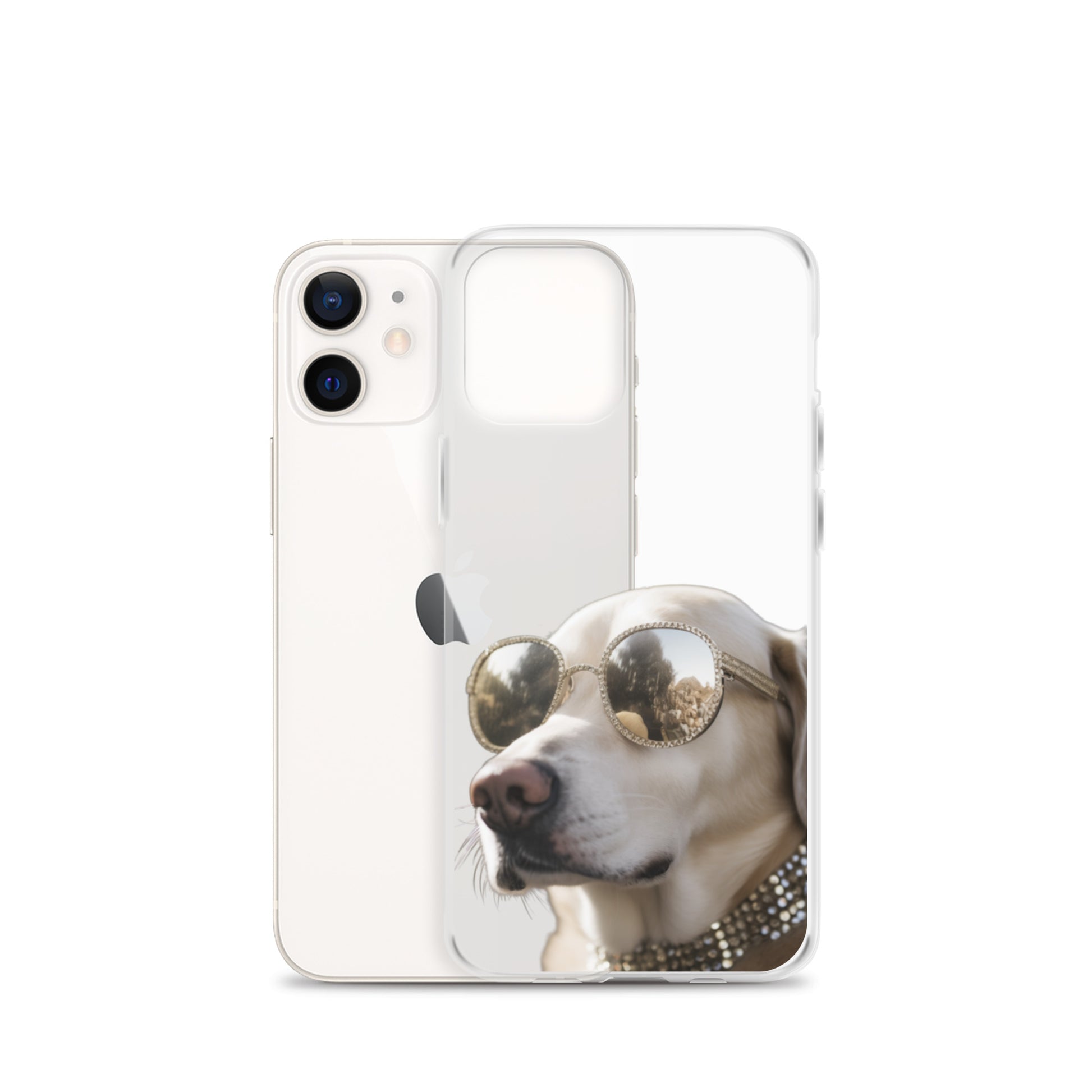 Glasses Dog B Clear Case for iPhone