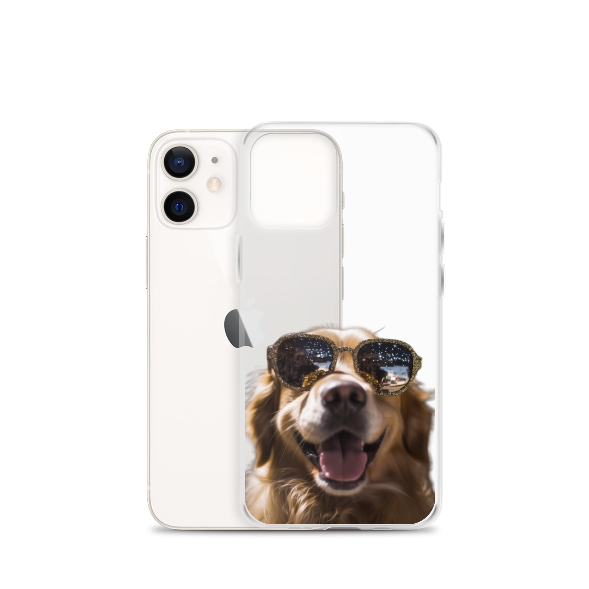 Glasses Dog C Clear Case for iPhone