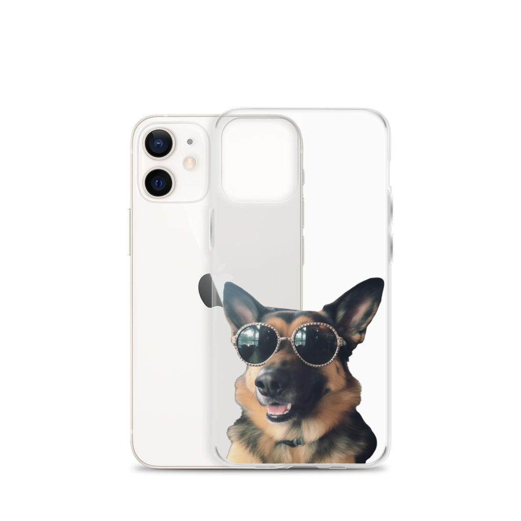 Glasses Dog D Clear Case for iPhone