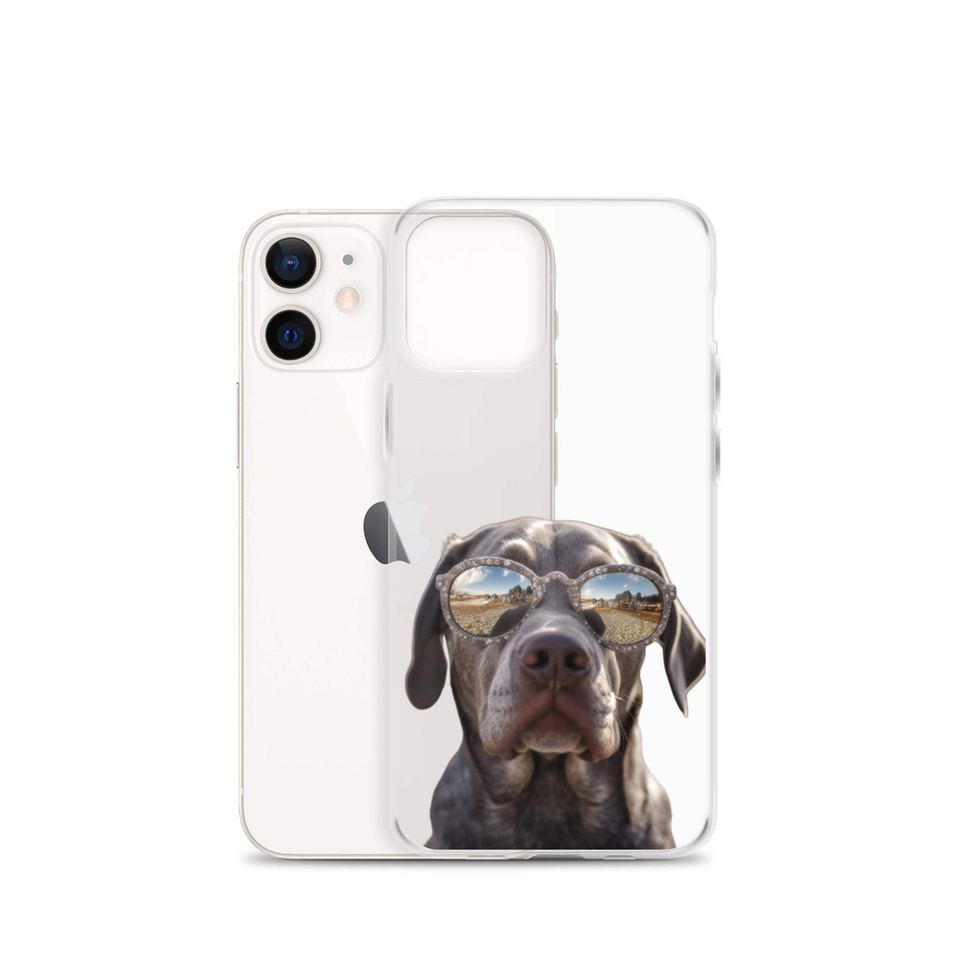 Glasses Dog E Clear Case for iPhone