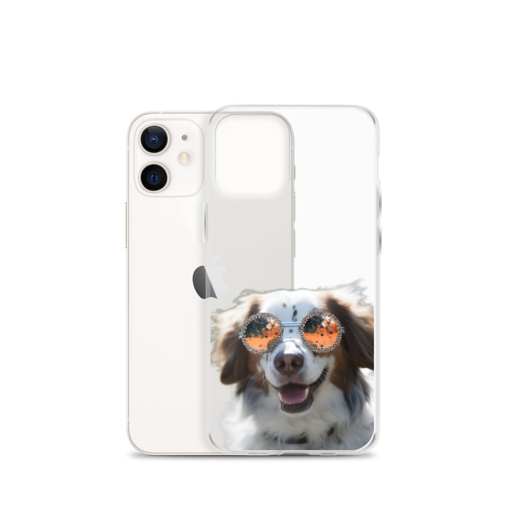 Glasses Dog F Clear Case for iPhone