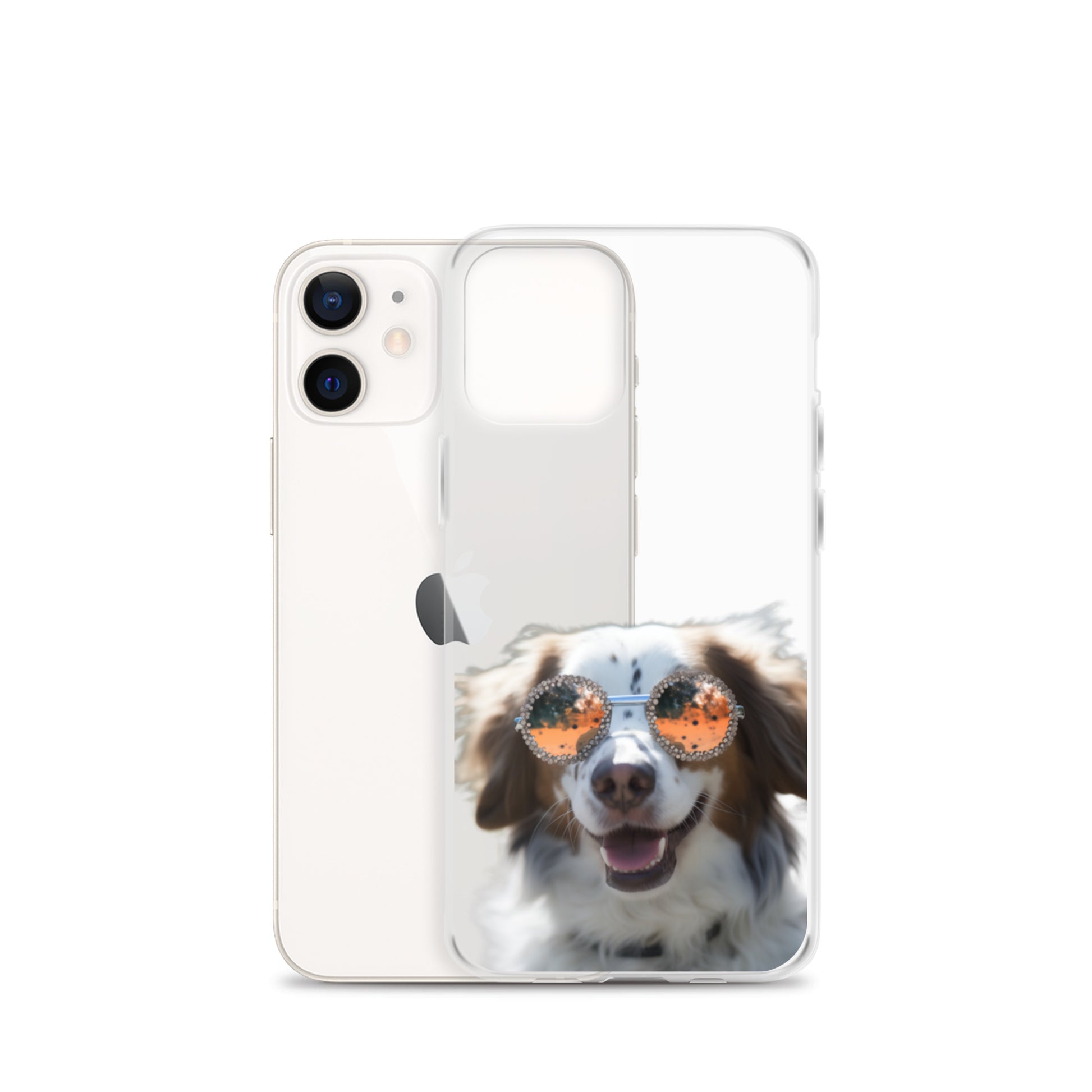 Glasses Dog F Clear Case for iPhone