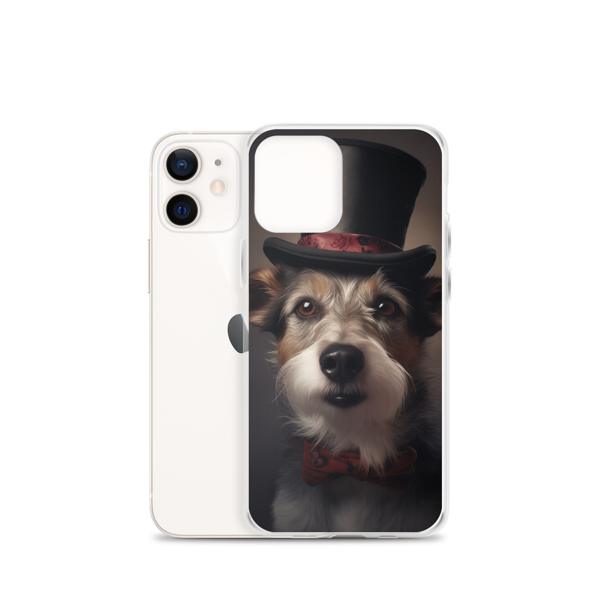 Top Hat Dog E Clear Case for iPhone