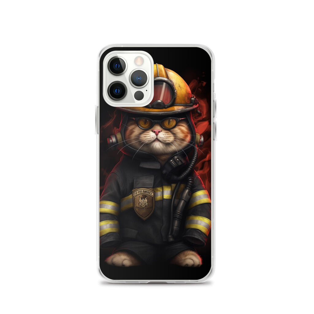 Firefighter Cat A Clear Case for iPhone