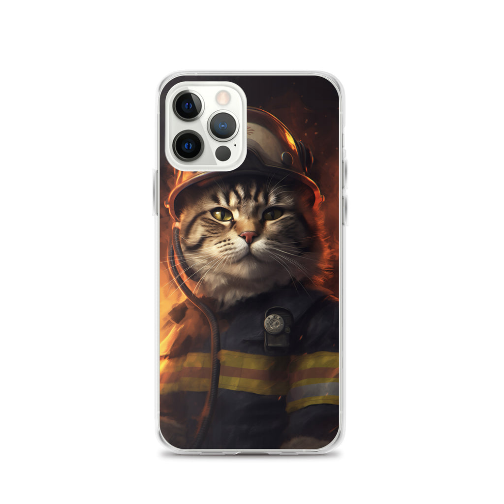 Firefighter Cat C Clear Case for iPhone