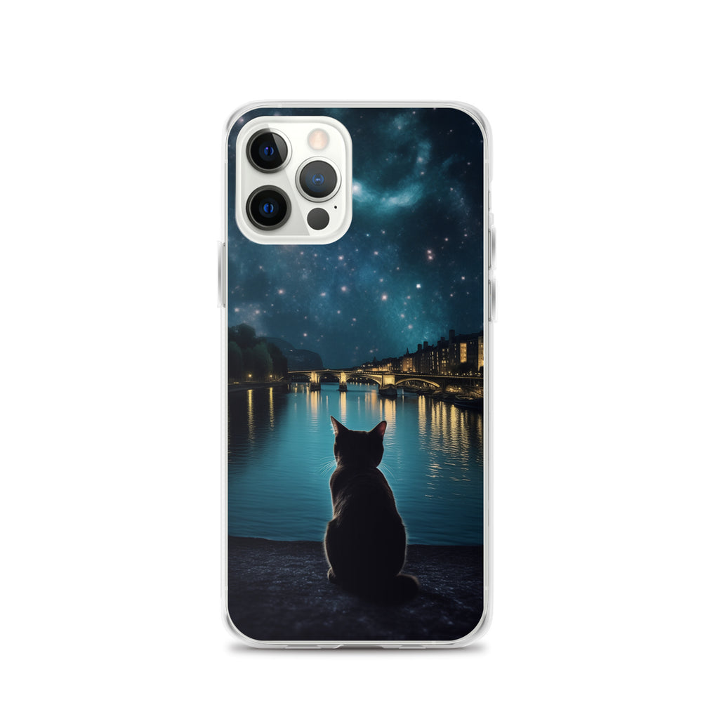 Starry Cat D Clear Case for iPhone