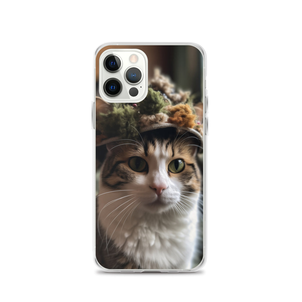 Cat Hat E Clear Case for iPhone