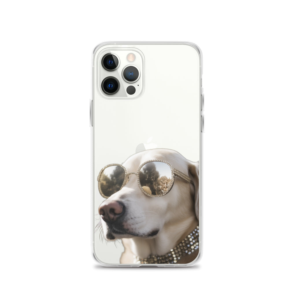 Glasses Dog B Clear Case for iPhone